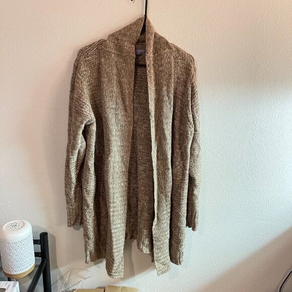 Laura Scott XL Brown‎ Plus Size Acrylic Cardigan - Picture 2 of 7